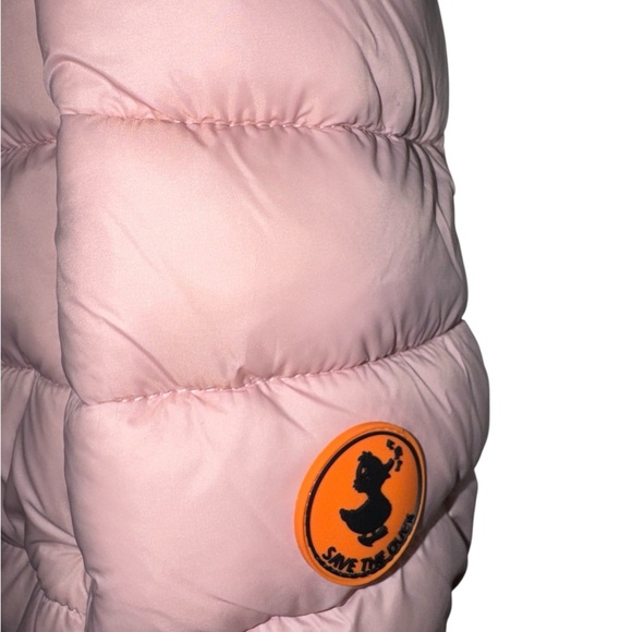 ⚡️NWT Save The Duck Plumtech Womens Blush Pink Puffer Jacket Vest Size 1 Small - Picture 3 of 16